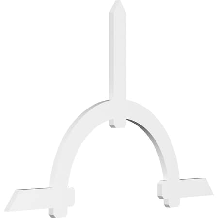 Ekena Millwork Ericson Architectural Grade PVC Gable Bracket, 96"W x 64"H x 2"D x 6"F, 16/12 Pitch GBP096X64X0206ERI00